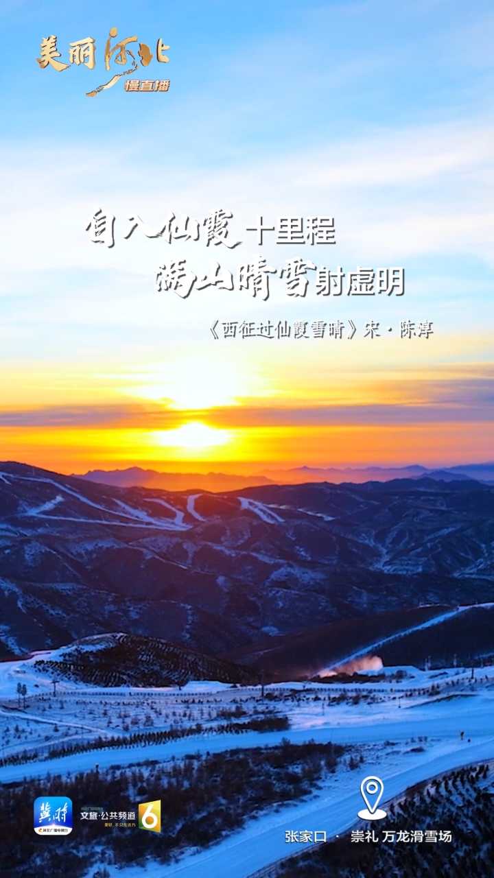 动海报｜美丽河北慢直播·张家口崇礼万龙滑雪场