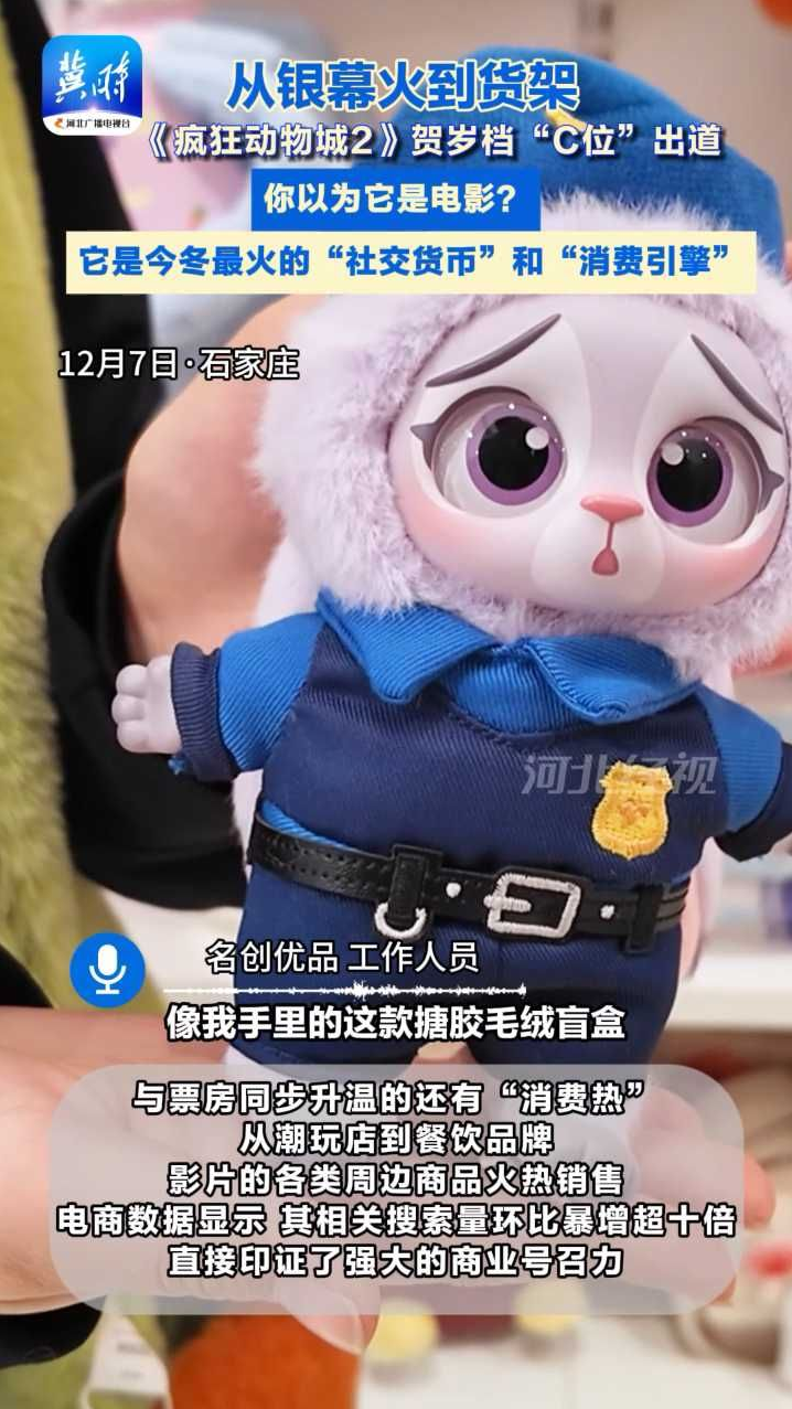 贺岁档爆红开局，50余部新片共赴光影盛宴 #疯狂动物城2 #2025贺岁档 #电影票房 #电影周边 #萌力经济