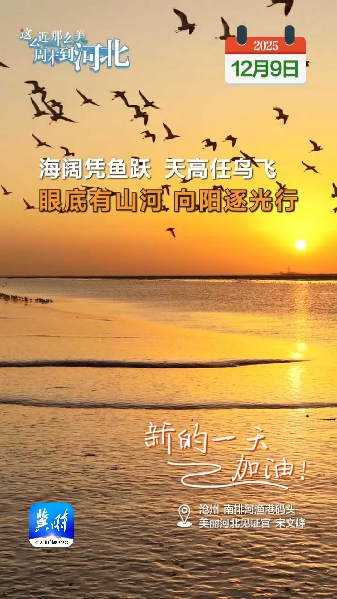2025年12月9日 星期二 农历十月二十｜海阔凭鱼跃，天高任鸟飞，眼底有山河，向阳逐光行！新的一天，加油！