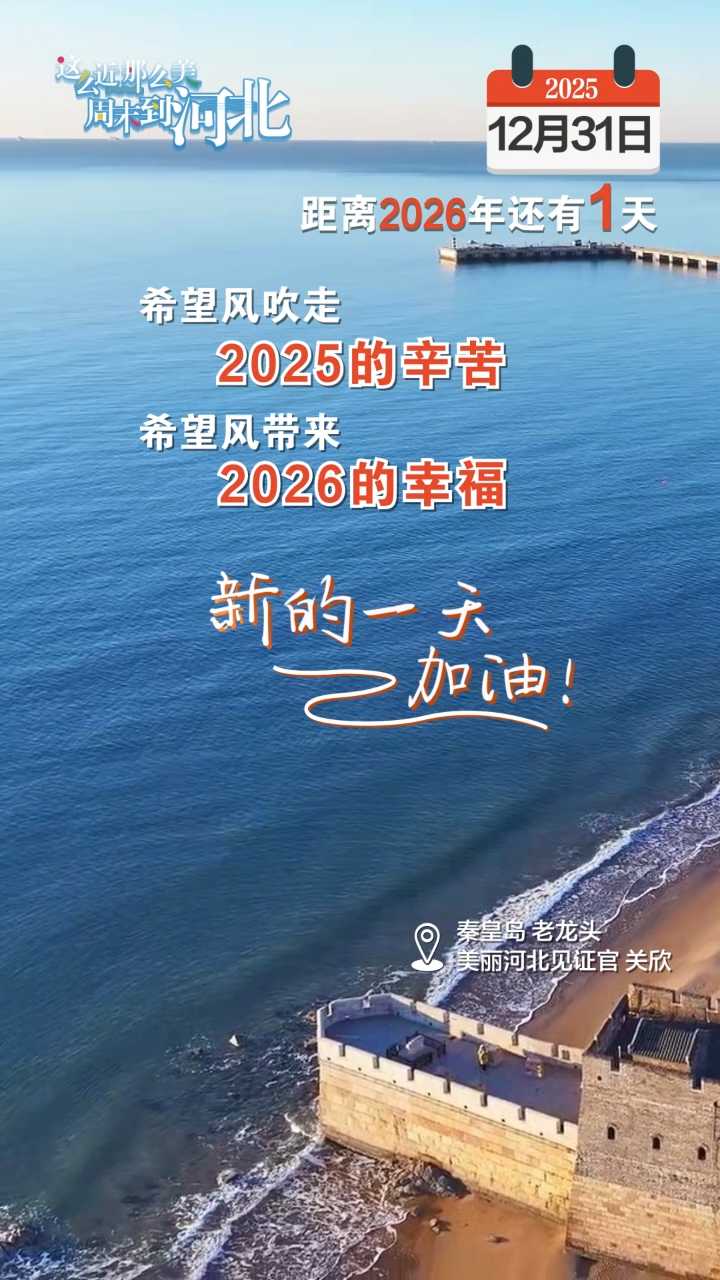 2025年12月31日 星期三 农历十一月十二｜希望风吹走2025的辛苦，希望风带来2026的幸福！新的一天，加油！