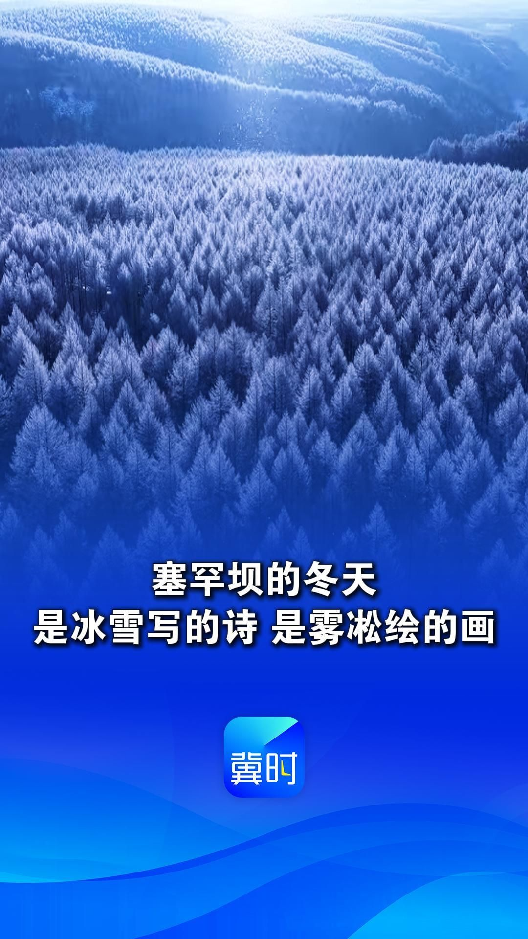 塞罕坝的冬天 是冰雪写的诗 是雾凇绘的画