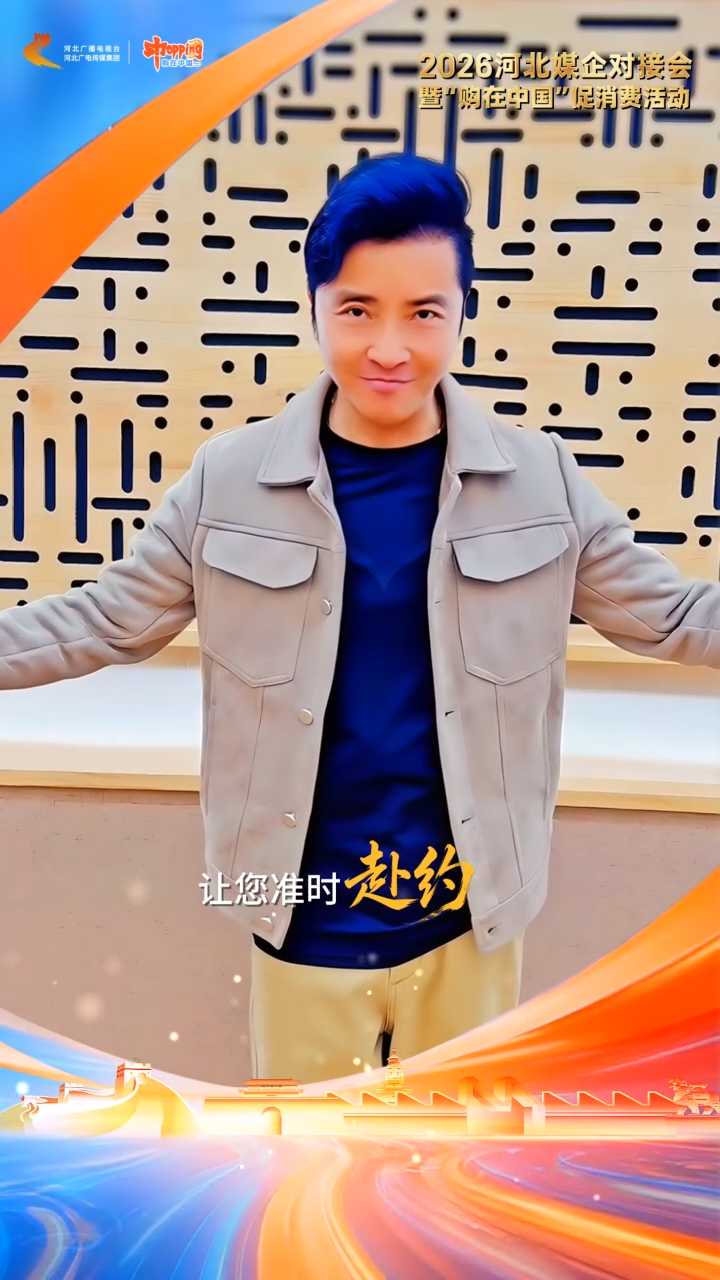 一首《九妹》刻进青春，黄鹤翔为河北打call～祝2026河北媒企对接会暨“购在中国”促消费活动红红火火#河北广电喊你来打卡#