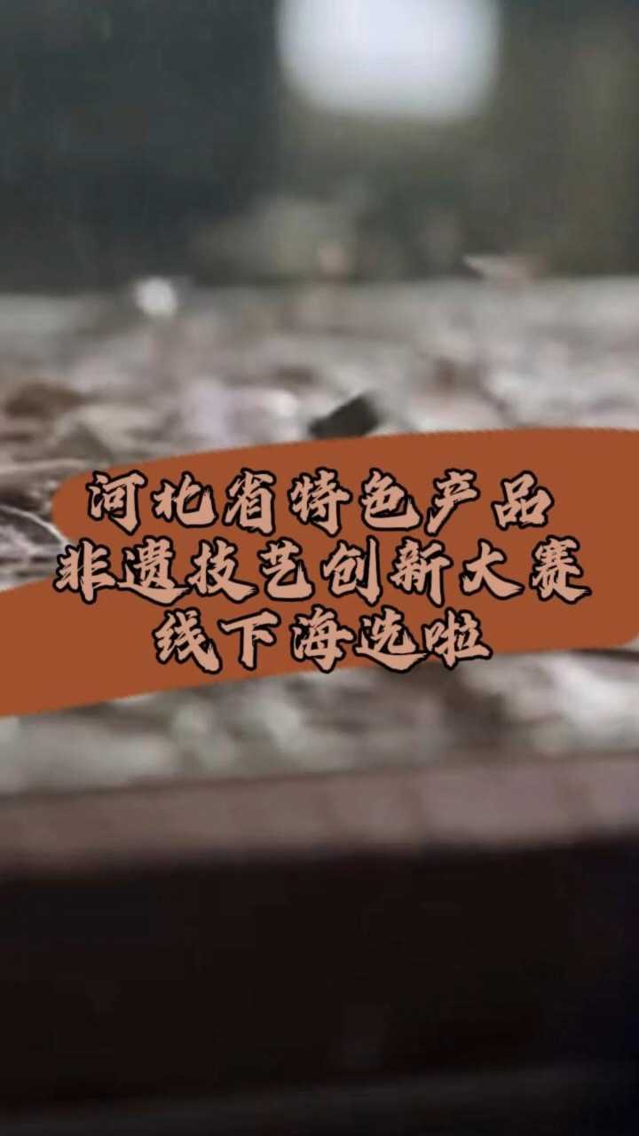 河北省特色产品非遗技艺创新大赛线下海选啦