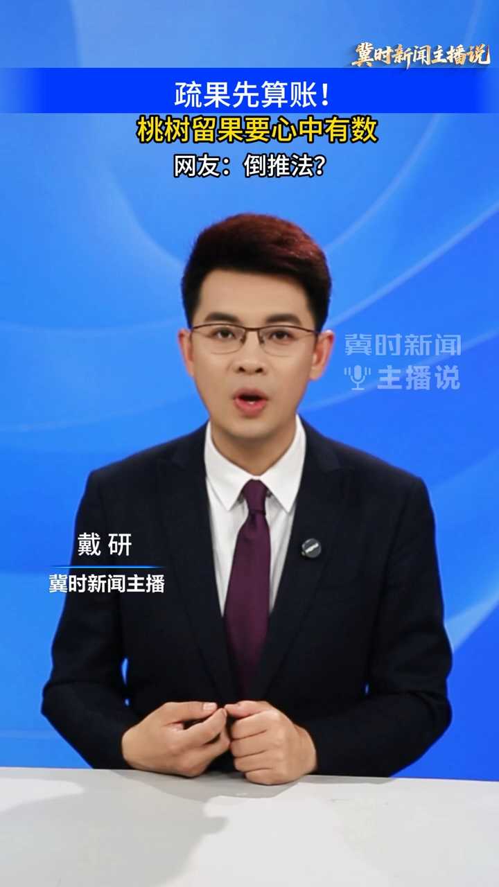 【冀时新闻主播说】疏果先算账！桃树留果要心中有数