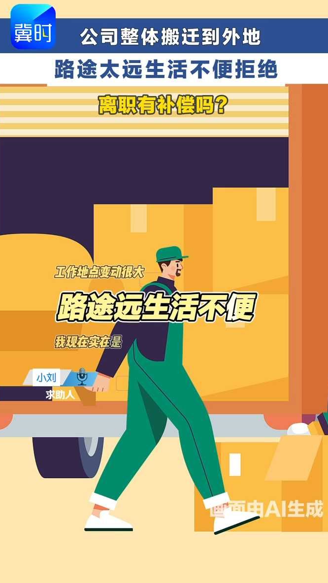 公司整体搬迁到外地 路途遥远生活不便拒绝 离职有补偿吗？  #冀时帮·快帮答疑