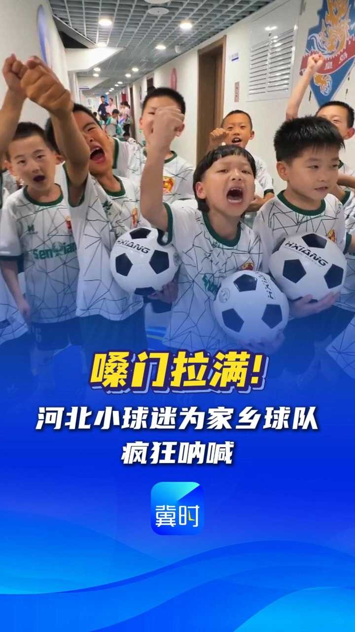 嗓门拉满！河北小球迷为家乡球队疯狂呐喊 #河北五超 #小球迷